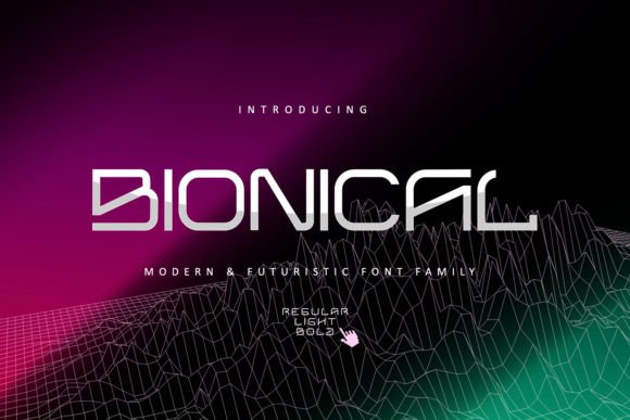 Bionical Typeface for Futuristic Editorial Design