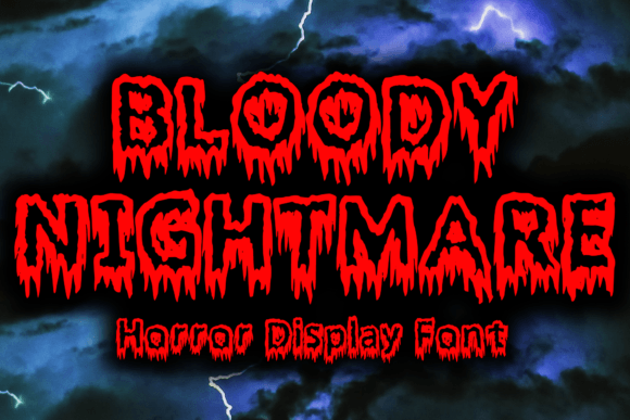 Bloody Nightmare Font for Horror-Themed Web Designs