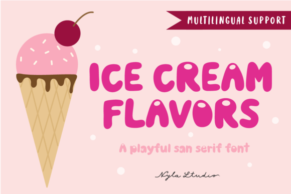 Ice Cream Flavors: The Playful Display Font for Memorable Branding