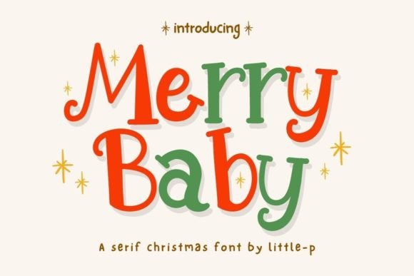 Merry Baby Font for Festive Craft Projects