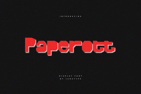 Paperott: A Paper-Cut Display Font for Creative Makers