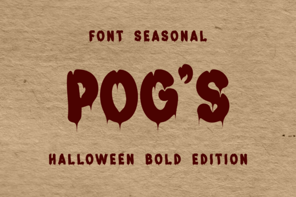 Pog s: A Spooky Display Font for Editorial Design