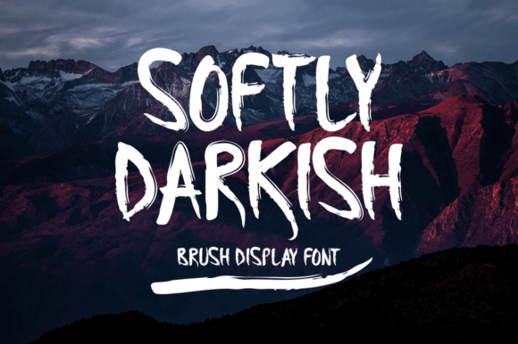 Softly Darkish: A Brush Display Font for Editorial Design