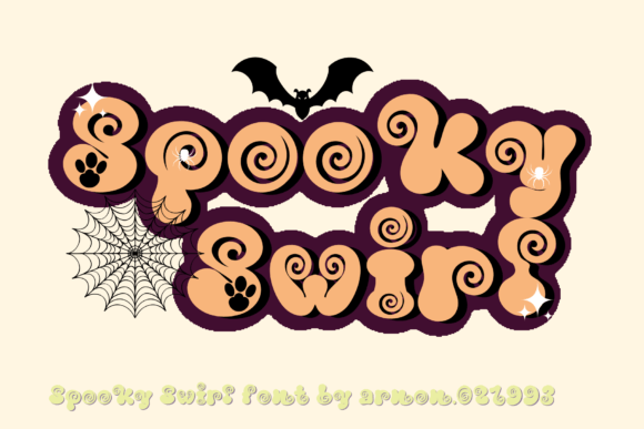 Spooky Swirl Font for Halloween Branding and Display Designs