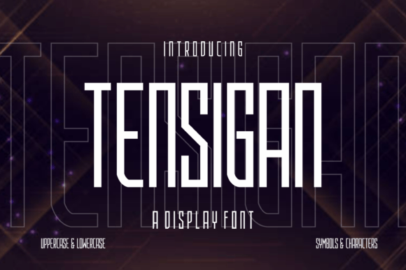 Tensigan Display Font for Creative Branding Projects